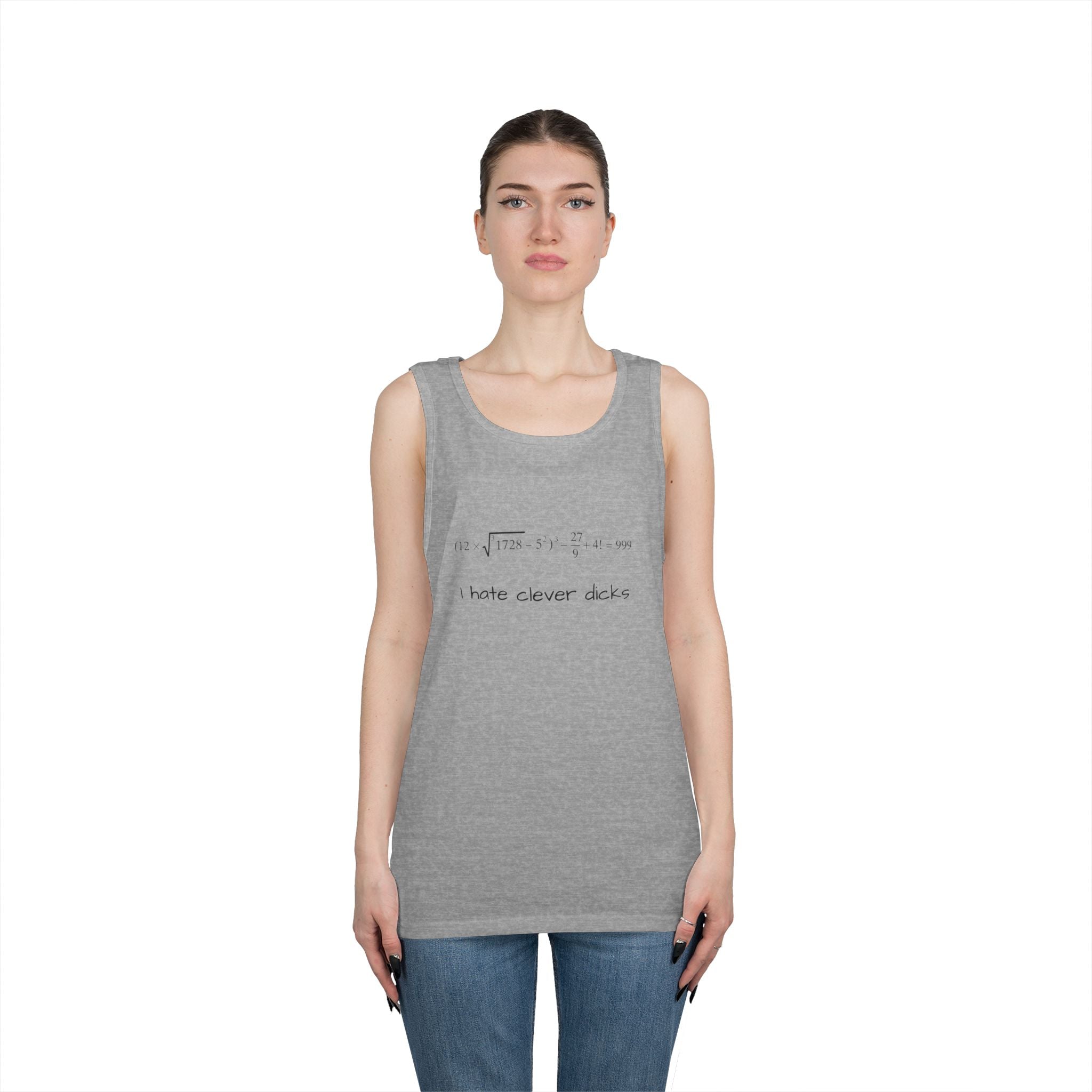 Clever Humor Tank Top, Funny Unisex Tee, Gift for Nerds, Casual Wear, Summer Top