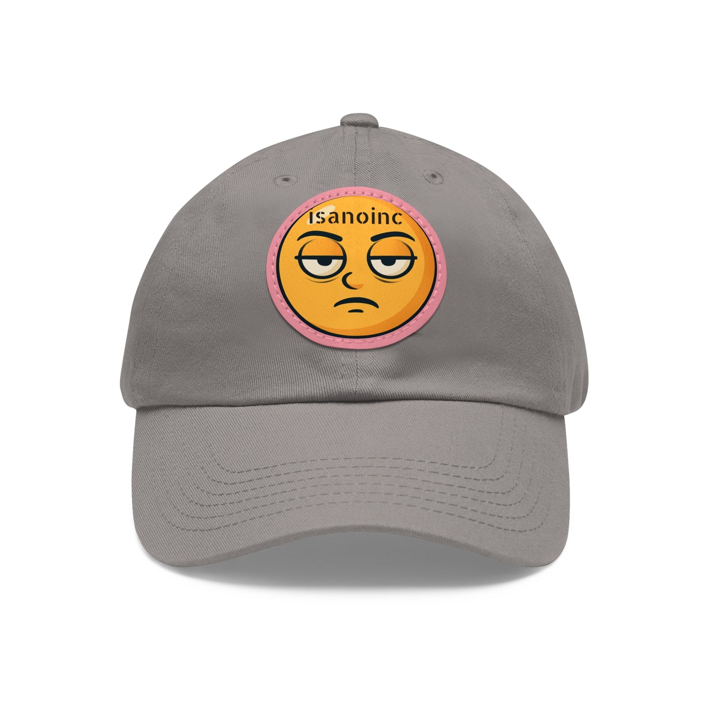'Isanoinc' Eye-Roll Emoji Leather Patch Cap