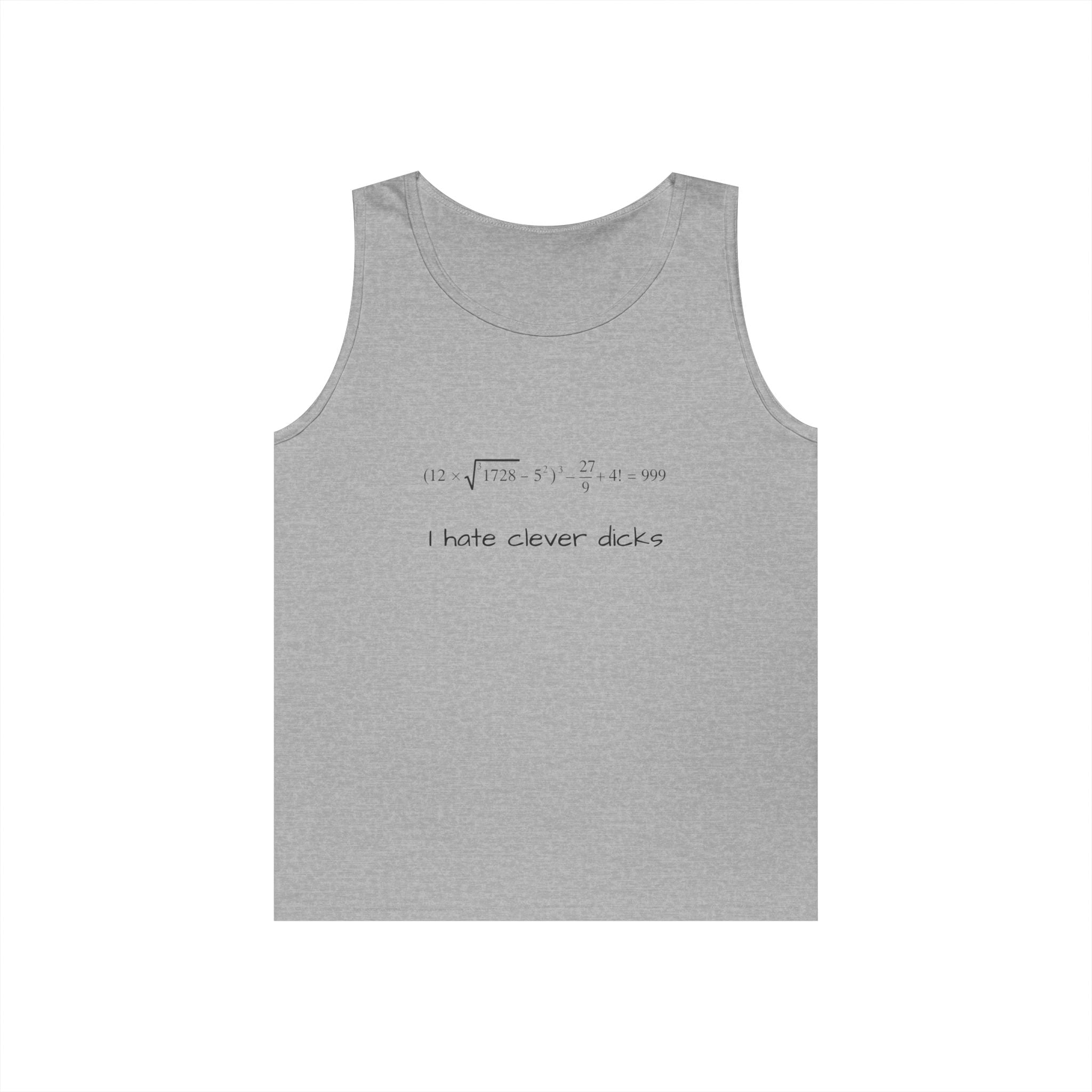 Clever Humor Tank Top, Funny Unisex Tee, Gift for Nerds, Casual Wear, Summer Top