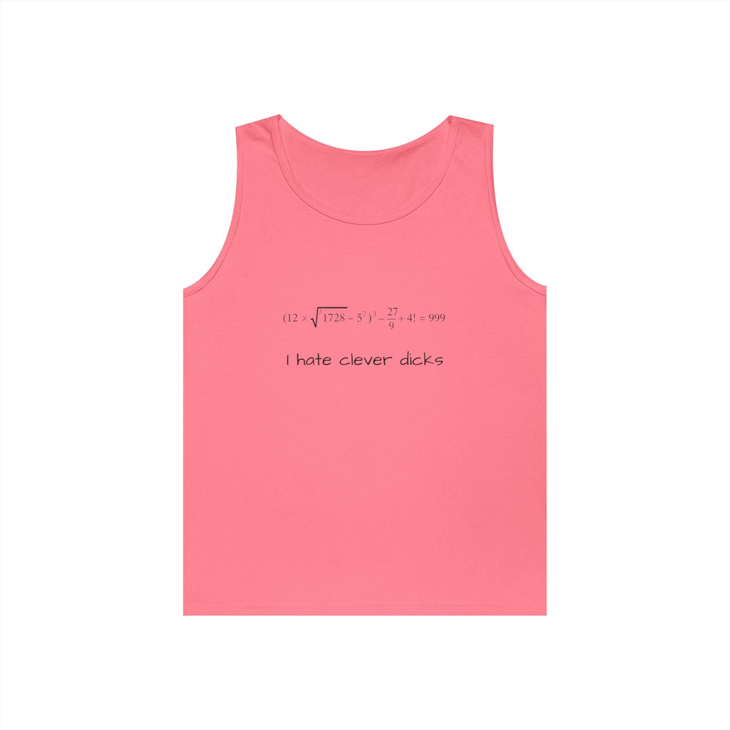 Clever Humor Tank Top, Funny Unisex Tee, Gift for Nerds, Casual Wear, Summer Top