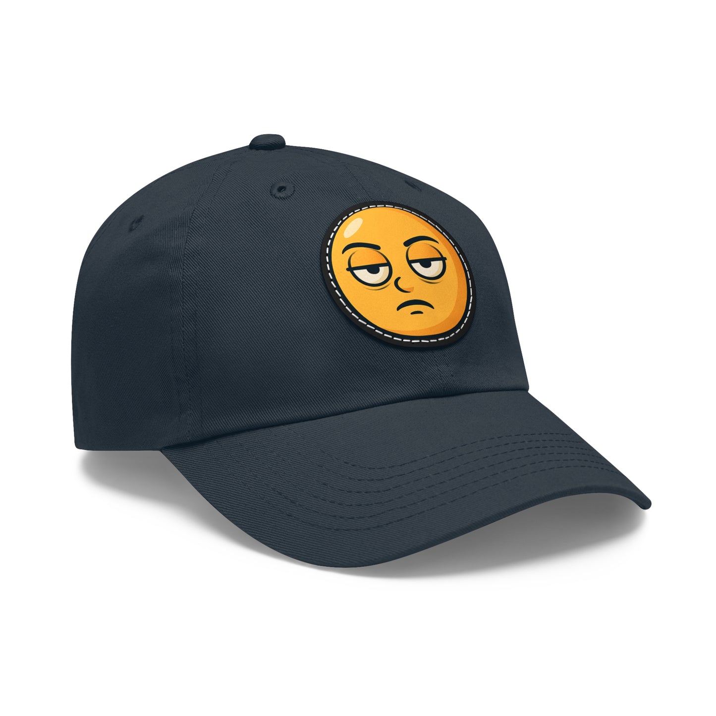 'Isanoinc' Eye-Roll Emoji Leather Patch Cap