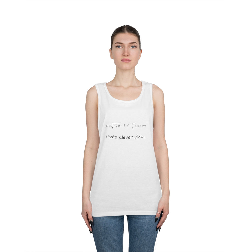 Clever Humor Tank Top, Funny Unisex Tee, Gift for Nerds, Casual Wear, Summer Top