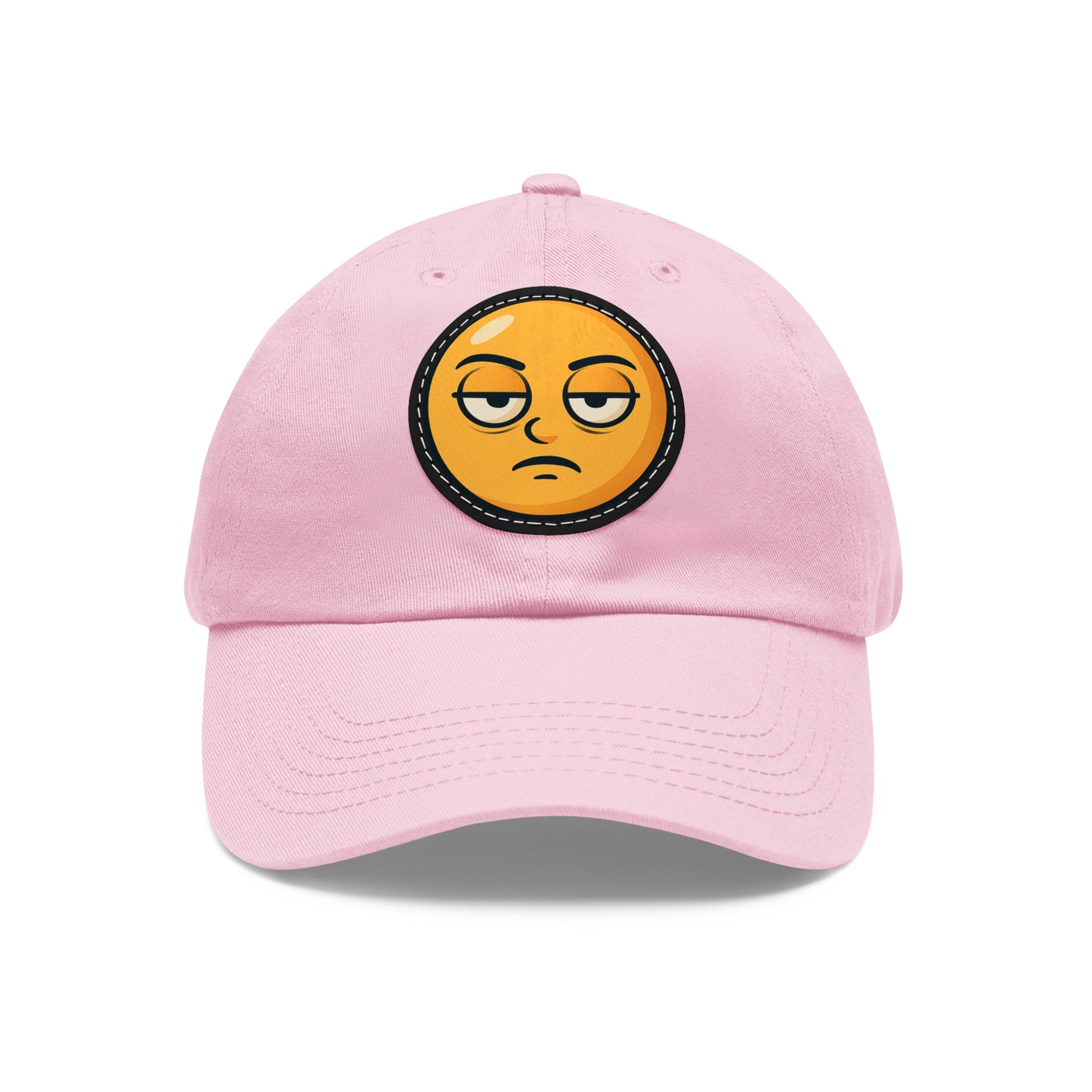 'Isanoinc' Eye-Roll Emoji Leather Patch Cap