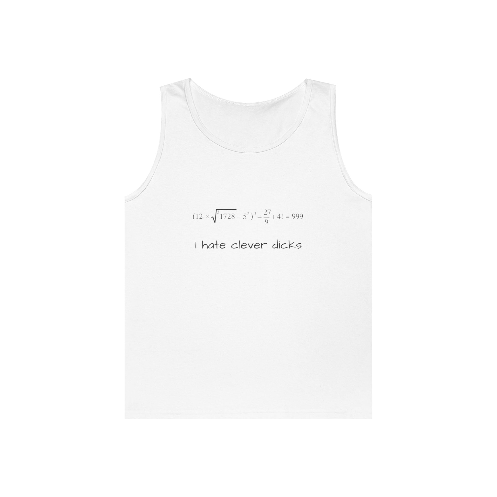 Clever Humor Tank Top, Funny Unisex Tee, Gift for Nerds, Casual Wear, Summer Top