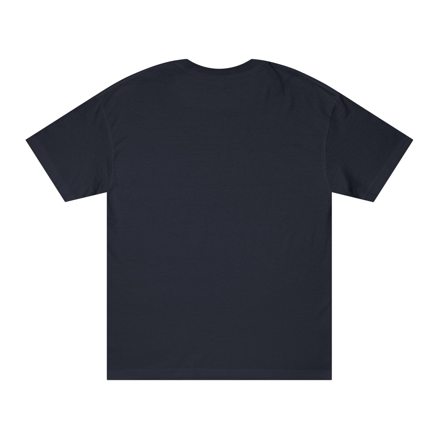 Minimalist White Tee — Small Chest Text