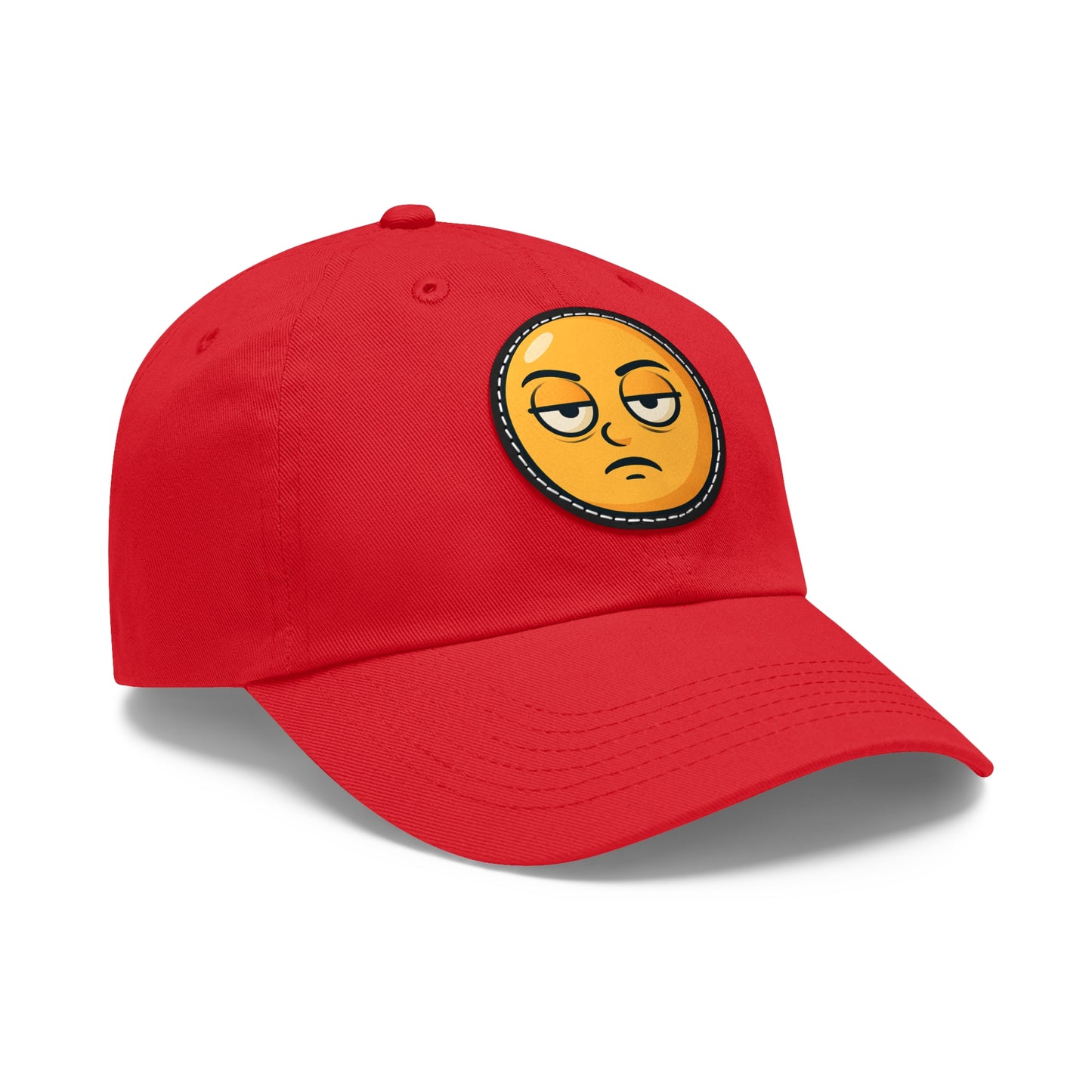 'Isanoinc' Eye-Roll Emoji Leather Patch Cap