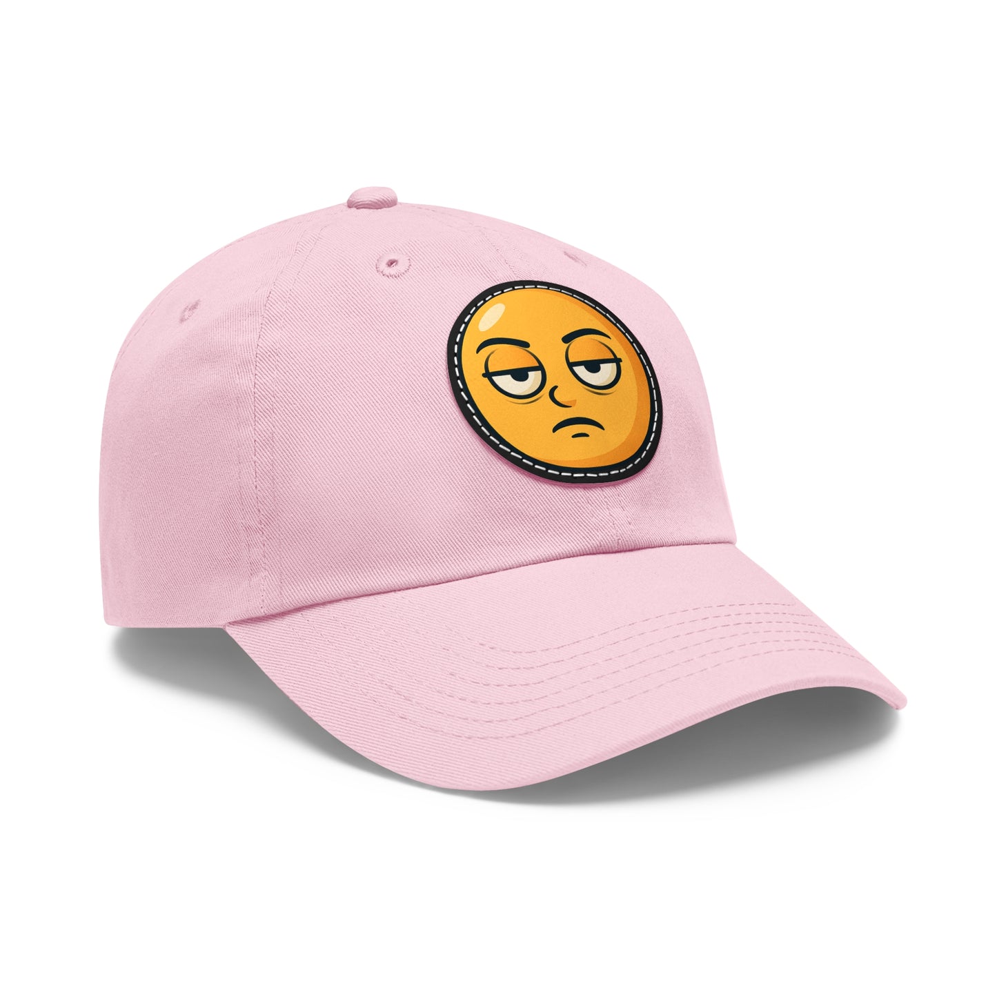 'Isanoinc' Eye-Roll Emoji Leather Patch Cap