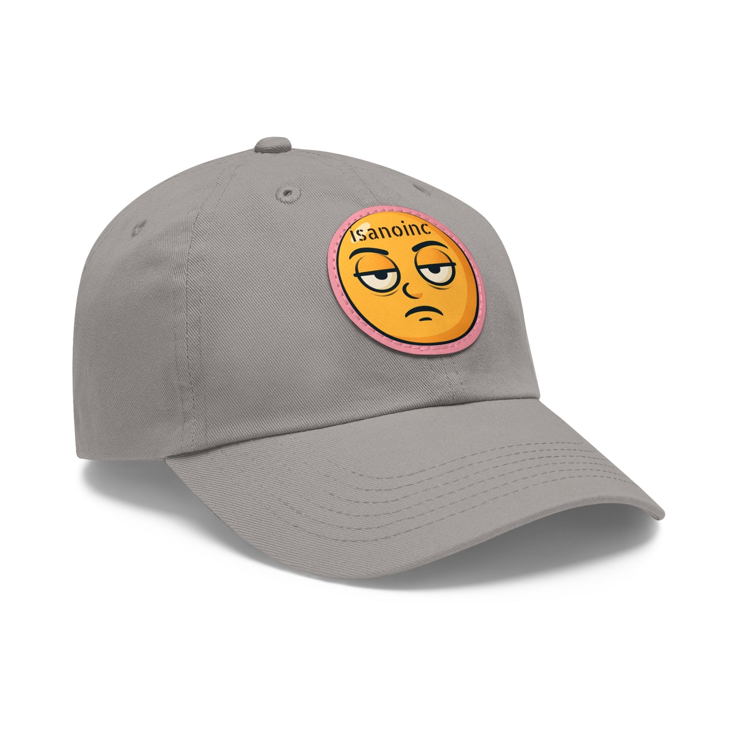 'Isanoinc' Eye-Roll Emoji Leather Patch Cap